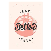 Ilustrace Vector food and sport motivational healthy, Mariia Akimova, 30 × 40 cm