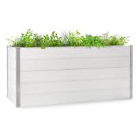 Blumfeldt Nova Grow, zahradní záhon, 195 x 91 x 100 cm, WPC, dřevěný vzhled, bílý