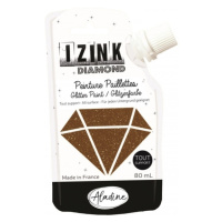 Diamantová barva Aladine IZINK DIAMOND, 80 ml - marron, hnědá Aladine