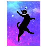 Ilustrace Happy Space Cat, Raissa Oltmanns, 30 × 40 cm