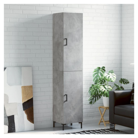 vidaXL Skříň highboard betonově šedá 34,5x34x180 cm kompozitní dřevo