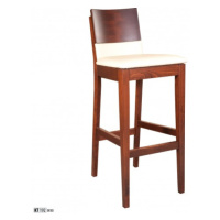Drewmax Barová židle - masiv KT192 | buk / kůže Moření: Gray