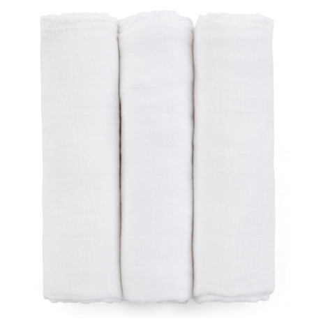 PETITE&MARS - Sada plenek bambusová mušelínová 3ks Moussy Total White, 68 x 68 cm