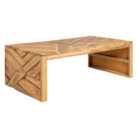 vidaXL Konferenční stolek erozní masivní teak 110 x 35 x 38 cm