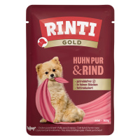 RINTI Gold 10 x 100 g - kuřecí a hovězí