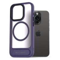 AlzaGuard Matte Case with Stand Compatible with MagSafe for iPhone 15 Pro Max fialový