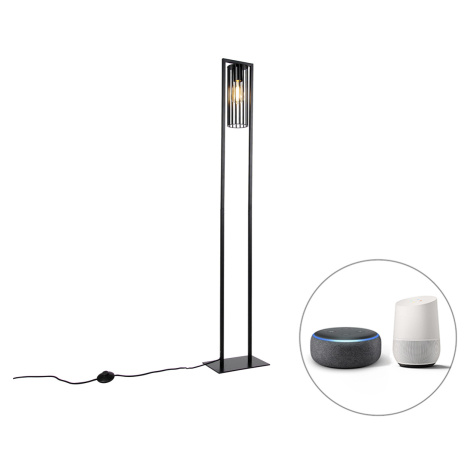 Chytrá moderní stojací lampa černá včetně Wifi ST64 - Balenco Wazo QAZQA