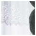 Dekorační krátká vzorovaná záclona na žabky GENOWEFA 120 bílá 300x120 cm MyBestHome