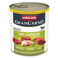 Animonda GranCarno Original výhodná balení 4 x 6 ks (24 x 800 g) - hovězí a králík s bylinkami