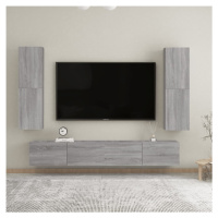 vidaXL Nástěnné TV skříňky 2 ks šedé sonoma 30,5 x 30 x 110 cm