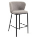 Šedé barové židle v sadě 2 ks (výška sedáku 65 cm) Ciselia – Kave Home