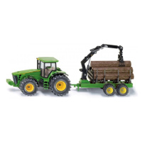 SIKU Farmer - Traktor John Deere s lesním přívěsem 1:50