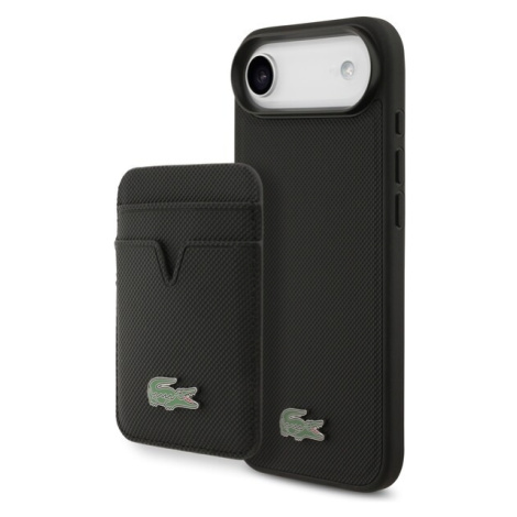 Lacoste Iconic Petit Pique MagSafe kryt + peněženka iPhone Air černý