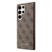 Guess GUHCS23LG4GFBR hard silikonové pouzdro Samsung Galaxy S23 ULTRA 5G brown 4G Metal Gold Log