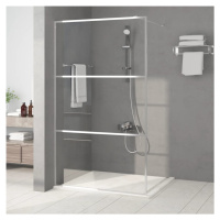 vidaXL Sprchová zástěna walk-in stříbrná 115 x 195 cm čiré ESG sklo