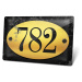 Domovní číslo - Plechová cedulka "Gold" Plechová cedulka - Domovní číslo "Gold", 200 x 140 mm, K
