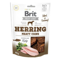 Brit pamlsky Jerky Herring Meaty Coins 80 g