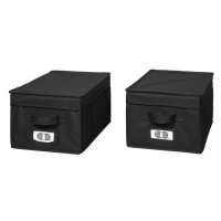 LIVARNO home Úložný box (černá, úložný box, 2 kusy)