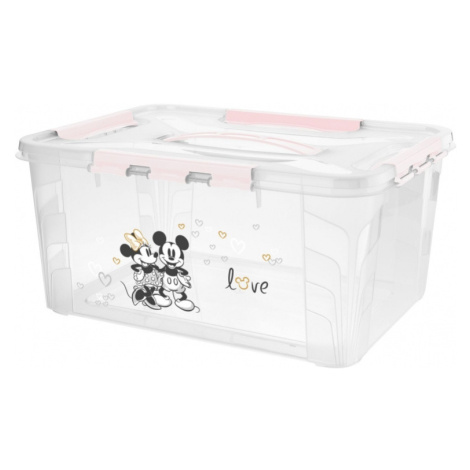 Keeeper Domácí úložný box Mickey Minnie XL Pastelová růžová