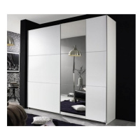 Šatní skříň Kronach, 175 cm, bílá/zrcadlo