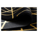 Kusový koberec Gloss 406C 86 geometric black/gold 140x190 cm