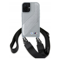 Bmw Pouzdro pro iPhone 16 6,1 šedý Edition Carbon Stripe & Strap