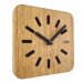 KUBRi 0163 - 30 cm hodiny z dubového masívu včetně dřevěných ručiček