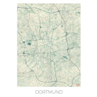 Mapa Dortmund, Hubert Roguski, 30x40 cm