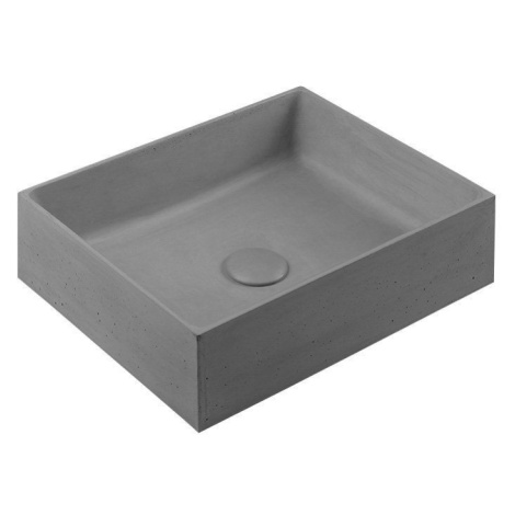 SAPHO FORMIGO betonové umyvadlo na desku, 47,5x36,5 cm, šedá FG019