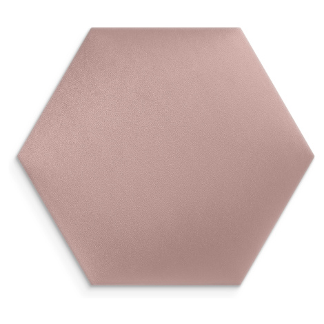 Čalouněný nástěnný panel HEXAGON 40x35 cm růžová MyBestHome
