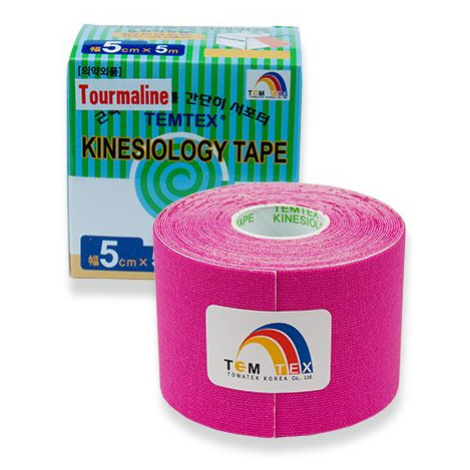 TEMTEX Kinesio tape Tourmaline 5 cm x 5 m tejpovací páska růžová