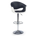 Halmar Barová židle H-46, černá/bílá