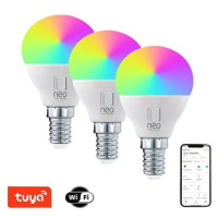IMMAX NEO LITE Smart 3x žárovka LED E14 6W RGB+CCT barevná a bílá, stmívatelná, WiFi, P45