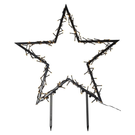 Černá venkovní světelná dekorace s vánočním motivem Spiky – Star Trading