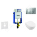 GEBERIT Kombifix Modul pro závěsné WC s tlačítkem Sigma30, matný chrom/chrom + Villeroy Boch WC 
