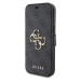 Guess PU 4G Metal Logo Book pouzdro iPhone 15 šedé