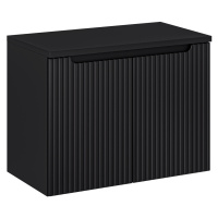 Comad Závěsná skříňka pod umyvadlo Nova Black II s deskou 80 cm černá