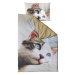3D povlečení BLUE EYED CAT bílé + povlak na polštář 40 x 40 cm zdarma Rozměr povlečení: 70 x 90 