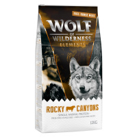 2 x 12 kg Wolf of Wilderness granule (Single Protein) s masem z volného chovu - Rocky Canyons - 