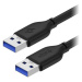 AlzaPower Core USB-A (M) to USB-A (M) 3.0, 1.5m černý