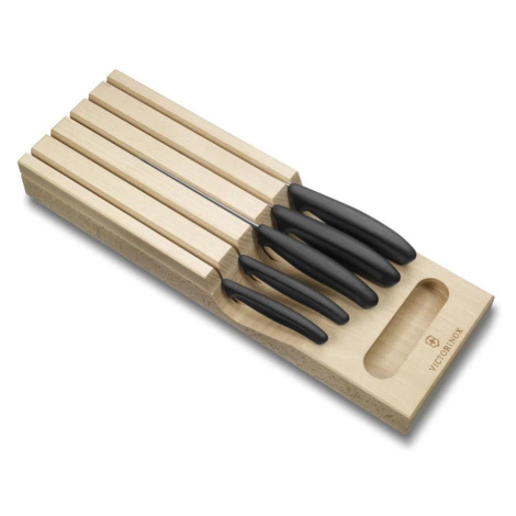 Victorinox - Sada kuchyňských nožů s organizérem SWISS CLASSIC 6 ks buk/béžová 6.7143.5
