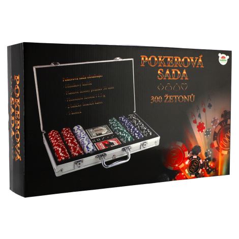Teddies Poker sada 300ks + karty + kostky v hliníkovém kufříku