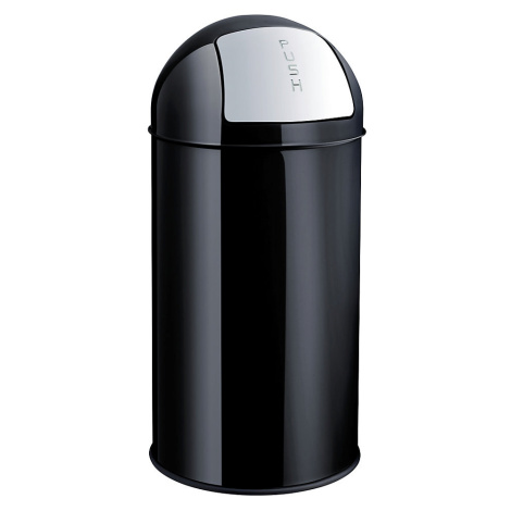 helit Samozavírací nádoba na odpadky z oceli, objem 50 l, v x Ø 745 x 360 mm, černá