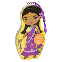 Obliekame indické bábiky AŠNA - Omalovánky