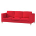 Dekoria Potah na pohovku IKEA  Karlanda 3-místná nerozkládací, krátký, Scarlet Red - červená, po
