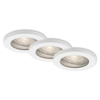 BRILONER 3ks sada LED vestavné svítidlo, pr. 8,5 cm, 5 W, bílé IP65 BRI 7181-036