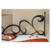 Kovová postel Cartagena kanape Rozměr: 180x200 cm, barva kovu: 6A šedá zlatá pat.