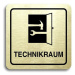 Accept Piktogram "technikraum" (80 × 80 mm) (zlatá tabulka - černý tisk)