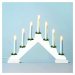 Exihand Adventní svícen LED 2262-210 dřevěný bílý, 7x34/0,2W KONST