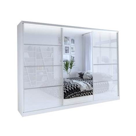 Nejlevnější nábytek Litolaris 280 se zrcadlem, bílý lesk